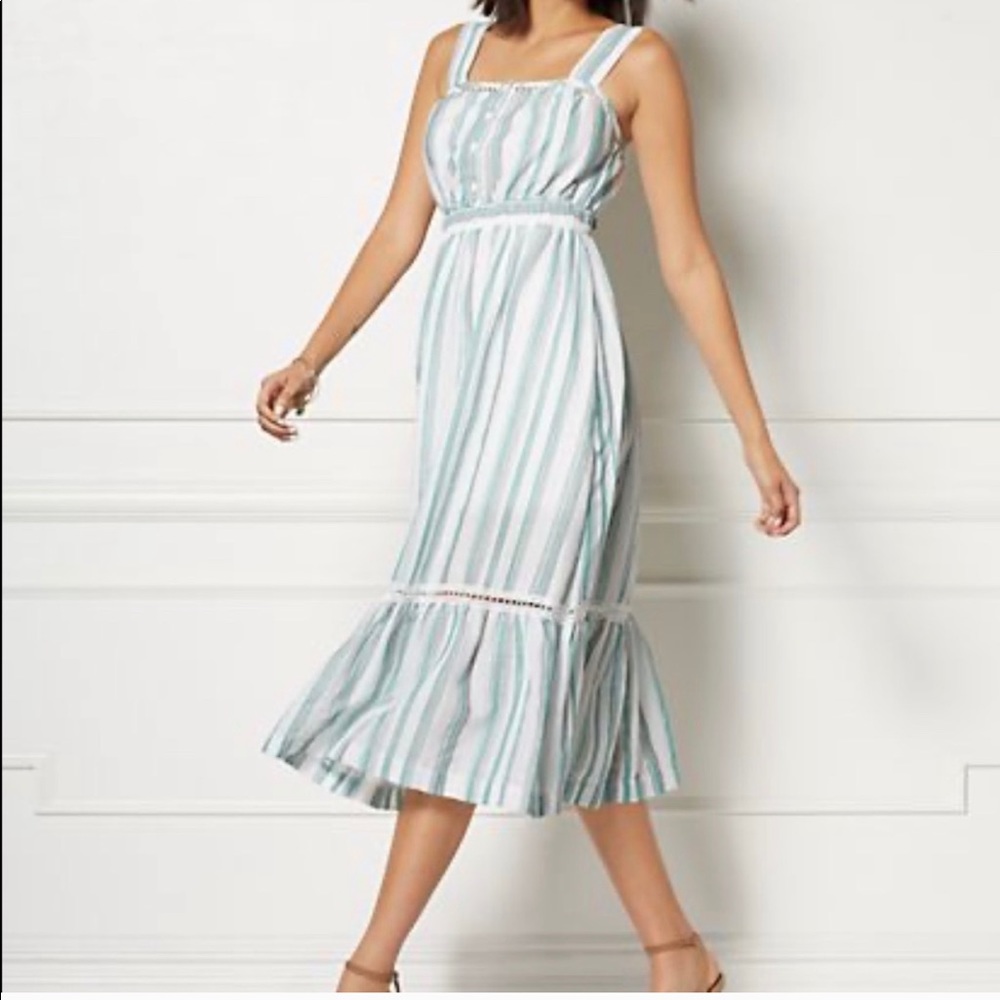 New York & company striped maxi dress